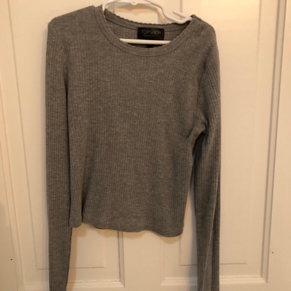 TOP SHOP GREY LONG SLEEVE